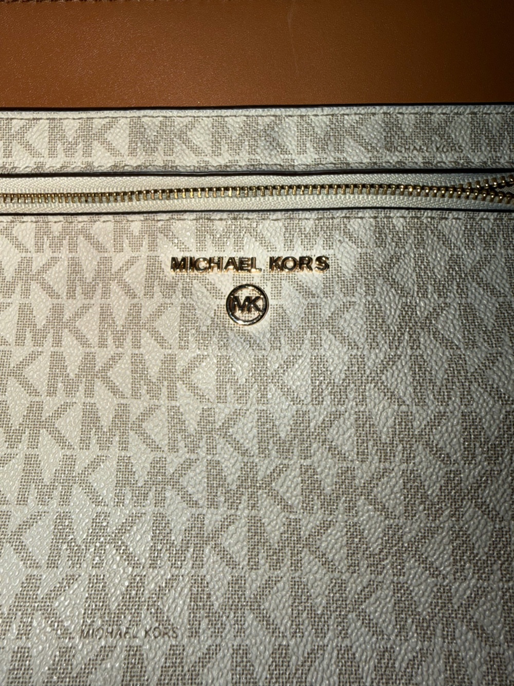 Michael Kors Beige and Brown Monogram Crossbody - Picture 9 of 16